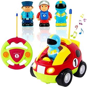 Dessin animé R/C course voiture radio télécommande jouet pour bébé débutant RC voiture tout-petits pour enfants cadeau