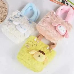 Cartoon konijn handtas pluche rugzakken knuffelsed dieren poppen meisjes make -uptas pluche speelgoed