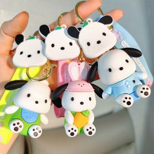 Porte-clés chien de dessin animé Sanrio Pacha, anneau, jouet mignon, voiture, sac à livres, pendentif, petit cadeau