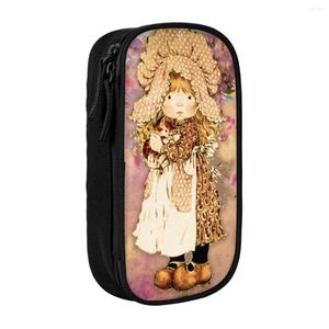 Dessin animé sarah kay coréen crayon crayons filles garçons grand rangement kawaii fille sac sachet sachets papeterie