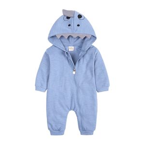 Cartoon Shark Hooded Jumps Curchs Bompers Turnits Cotton Zipper Baby Automn Jugts Costume en une seule pièce Costume 0-24 mois