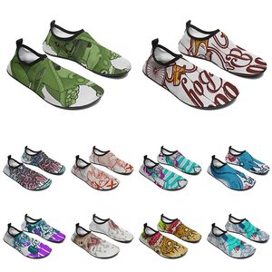 Cartoon Chaussures Femmes Eau Custom Men Design Animal Design DIY MOT noir blanc bleu rouge rouge Couleur Mens Trainer 094 342 WO S S