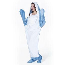 Saco de dormir con manta de tiburón suave y acogedor de dibujos animados con pijamas de cosplay de tiburón Pijamas de fiesta de Navidad para niños, mujeres y niños 240116