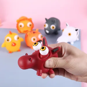 Jouets anti-stress en forme d'animaux de la ferme, jouets anti-stress, yeux qui sortent des yeux, jouet pour réduire le stress, réducteur d'anxiété, jouets sensoriels pour enfants