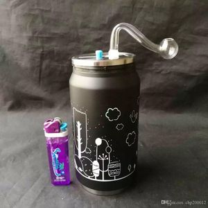 Tuyaux en acier inoxydable de dessin animé ﾠ, accessoires pour bangs en gros, pipe à eau en verre pour fumer