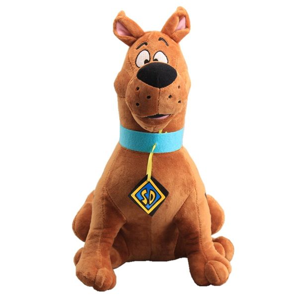 Animaux en peluche de dessin animé, chien grand danois marron, jouets en peluche, chiens accroupis et assis, jouets d'animaux en peluche pour enfants