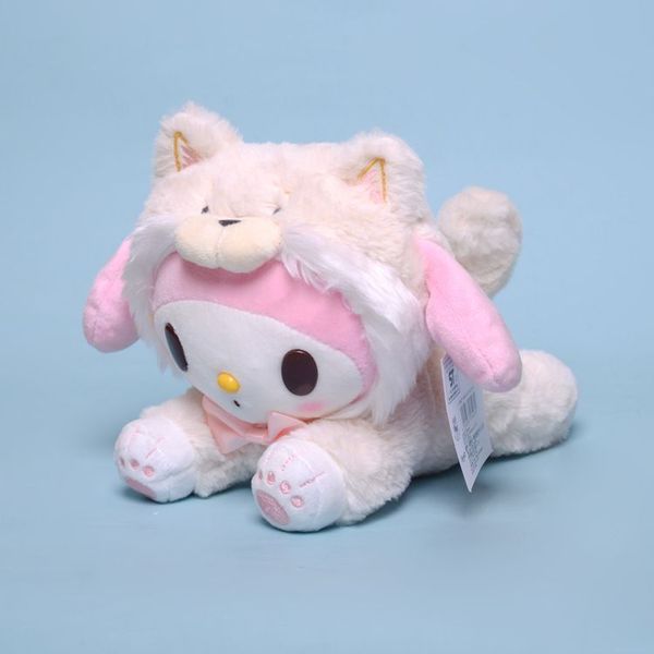 Dessin animé animaux en peluche en peluche Anime Kawaii mignon doux peluche apaiser filles poupée jouets cadeaux environ 16 cm de haut et 28 cm de long