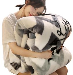 Cartoon stijl winter dikkere deken 200x230cm 45kg dikke raschel deken warm houden dubbellaags Verschillende stijlen8507047