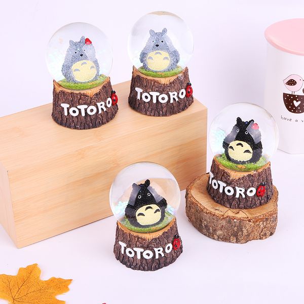 Boule de cristal en résine Totoro de dessin animé 45 #, ornements personnalisés en verre, water-polo, cadeaux de promotion de vacances, artisanat en résine