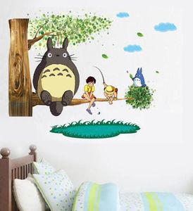 Cartoon Totoro Wall Stickers Verwijderbare kunststicker muurschildering voor kinderen jongens meisjes