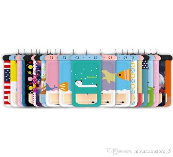 Dessin animé universel sac étanche pochette étui de téléphone pour iPhone XS Max XR X 8 7 6 Plus Samsung S8 Note 8 pour Huawei étui étanche à l'eau 3301797