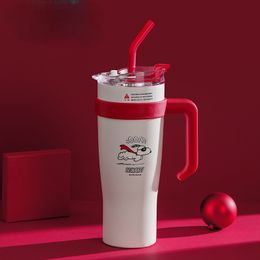 Bouteilles d'eau de dessin animé Big Mac tasse de paille isolée grande capacité tasse d'eau pour hommes et femmes isolation froide