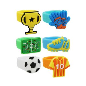 Anneau de coupe du monde de dessin animé, gants en PVC, sport de Football, anneau pour enfants, cadeaux créatifs