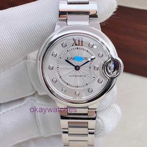 CARTRE Luxury Top Designer Automatic Watches 33mm Watch Womens Blue Balloon Mechanical WE902074 avec boîte d'origine