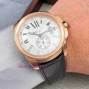 Cartre Luxury Top Designer Automatics Watchs Rose Gold Mechanical Mens Watch W7100009 avec boîte d'origine