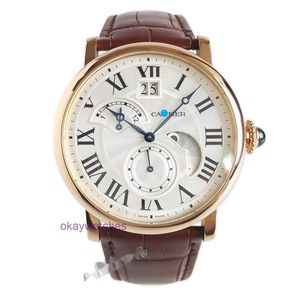 Cartre Luxury Top Designer Automatische horloges Mens Watch Series Rose Gold Mechanical W1556240 met originele doos