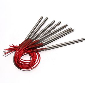 Resistencias de cartucho 10 mm x 190 mm/195 mm/200 mm/210 mm/220 mm Piezas de impresoras 3D Resistencia del calentador de cartucho Tubo de calor eléctrico de un solo extremo 470 W/490 W/500 W/520 W/550 W 10 piezas