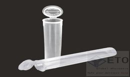 Cartouches Tubes d'emballage 05 ml 1 ml en plastique transparent Sacs à l'épreuve des enfants pour cartouche Vape Pen PP pré-rouleau 72mm Tube Containers2399525