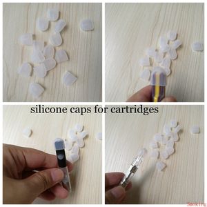 Cartouches capuchons en silicone pour atomiseur d'huile épaisse 510 réservoir o stylo cache-poussière en caoutchouc capuchon jetable pour embouts plats th205 CE3 DHL