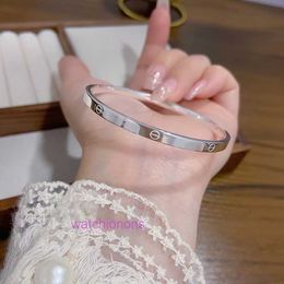 Cartter 1to1 Bracelet de luxe d'origine Sliver 9999 Card Home Bracelet Pure Silver Fashion Fermé étudiant One Word Hand Ring Forest Series As A Gift for Girlfriend
