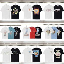 Casa Blanca Casablanca Été Nouveaux t-shirts à manches courtes pour hommes et femmes Tshirt de couple de vacances de voyage à moitié à manches a8rx #