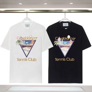 Designer T-shirt Men Casa Blanca Casablanc Shirt Summer Nouveaux t-shirts à manches courtes pour hommes Femmes à moitié à manches