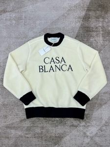 Casa Blanca Casablancas Sweatshirt Men Designer Pulls Fashion Manches longues Casablanc Loose Pull Pullover Tricoted Jacquard 544