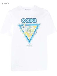 casa blanca Casa de lujo Marca Casablanc Camisa 23ss Hombres Camiseta Diseñador Camisetas Diseño de moda Hombre Mujer Smiley Casablanca Impresión Casablancanew Camisetas Tamaño de EE. UU. S-XXXL