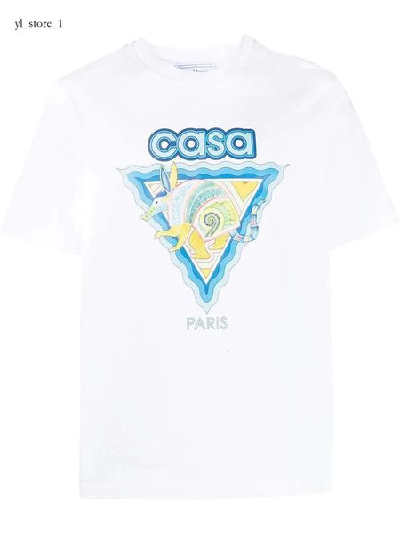 Casa Blanca Luxury Casa Brand Casablanc Shirt 23SSS Men T Designer T-shirts Fashion Design Man Femmes Smiley Casablanca Imprimée t-shirt US SIZE S-XL