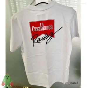casa blanca T-shirts voor heren 23ss Heren Dames casablanc shirt Designer T-shirts Racing Handtekening Letter Logo Print Korte mouw Tops Katoen Los Paar Overhemd casa 999