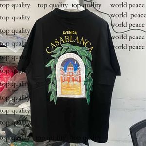 Casa Blanca Men's Tshirts Summer Casablanca Tshirts LETTRE DE HAUTE QUALITÉ IMPRESSION COURT