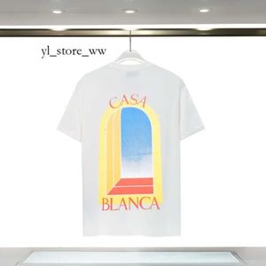 Casa Blanca Shirt Designer Casablanc Shirts Fashion Men Men T-shirts décontractés Homme Vêtements Street T-shirts Tennis Club Casablancas T-shirts Short Cordeaux Afad