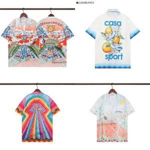 casa blanca shirts Nieuwe regenboog all-over Hawaiiaanse print met korte mouwen en casual print