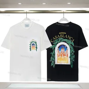 Casa Blanca Summer de gran tamaño Camisas para hombres Tamilla diseñador Tiradora Men Designer Clother For Men Camiseta