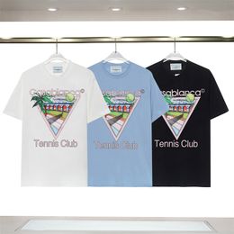 Casa Blanca Camiseta Hombre Camisetas de diseñador Primavera Verano Nuevo estilo Castillo estrellado Manga corta Casa Hombres camisetas Club de tenis Tamaño EE. UU. S-3XL