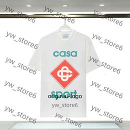Casa blanca t shirts nieuwe stijl heren casablanc t shirts ontwerper casablanc t-shirt causaal ademende tees letter afdrukkende kleding 08ac