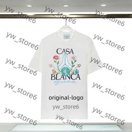 Casa blanca t shirts nieuwe stijl heren casablanc t shirts ontwerper casablanc t-shirt causaal ademende tees brief printen kleding 002a
