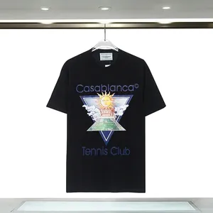 CASA Casablanca Brief mannen T-shirts Harajuku Afdrukken Logo Zwart Shirt Hoge Kwaliteit Mannen Vrouwen Katoen Casual Mode Tee 727