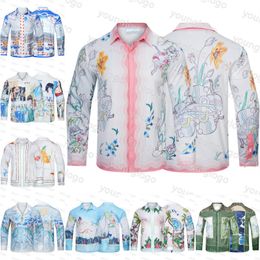 CASA Designer Chemises pour hommes de luxe Printemps Bouton dessus de chemise Hawaii Chemises florales Chemise décontractée à manches longues