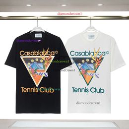 Casablanc Designer T Shirts Luxe Tshirt Casablanca Casablancas Chemise pour Hommes Top Surdimensionné Tee Casablanc Casa Blanca Vêtements Mode Été Col Rond Court