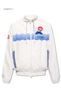 Casablanc Jacket Designer Casa Blanca Mabot décontracté Veste de piste à manches longues Casa Blanca Man Wave Shell Sport Luxury Breathabilité des boiss Casablanc 2778