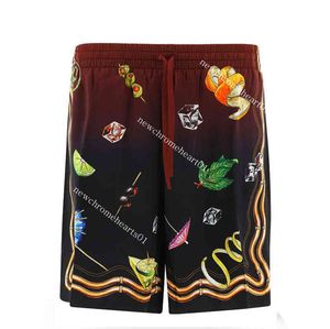 Casablanc hommes club coucher de soleil pantalons décontractés concepteur chemises à manches courtes été plage Hawaii ensembles