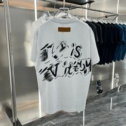 24SS Designer Merk Tees T-shirts Topkwaliteit Puur Katoen Korte Mouw Shirt Eenvoudige Letter Gedrukt Zomer Casual Herenkleding Maat S-XXL