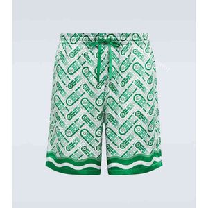 Casablanc bedrukte zijde shorts 2022 Nieuwe lente en zomer heren luxurys beach broek designer shirts sets voor vrouwen