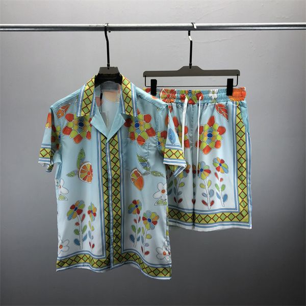 Casablanc chemise 22ss chemises de créateurs Masao San imprimer hommes chemise décontractée femmes lâche soie casablacnca chemise manches courtes t-shirt de luxe haute qualité teesQ03