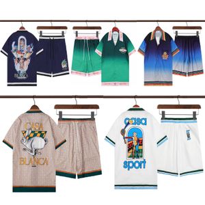 Casablanc Shirt Designer Chemises pour hommes chemises de mode chemise de bowling en soie
