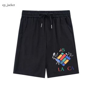 Casablanc Shorts Cotton Sports Casa Blanca Patties Fashion Plaine Pantalon à cordon de longueur de rue Plaine Casa Blanca Man Knee Beach Top Shirts 3574