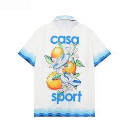 Casablanc Zijden Shirt Heren Casual Shirts Dames Casual 2023 Lente Zomer Top Tees