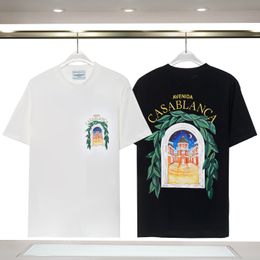 Casablanc T-shirt Men Designer Shirts printemps été Nouveau style Starry Castle Sleeve Casa T-shirts Club Tennis Us Size S-xxl