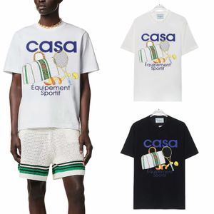 Casablanc t-shirts Heren t-shirt Ontwerpers T-shirts T-shirts Kleding Tops Man Casual Borst Letter-shirt Luxe kleding Straat Shorts Mouwkleding Casablancas t-shirts